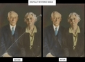Damaged Porceline Tile with Photograph Digitally Restored Before and After