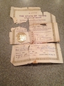 Torn document with missing pieces
